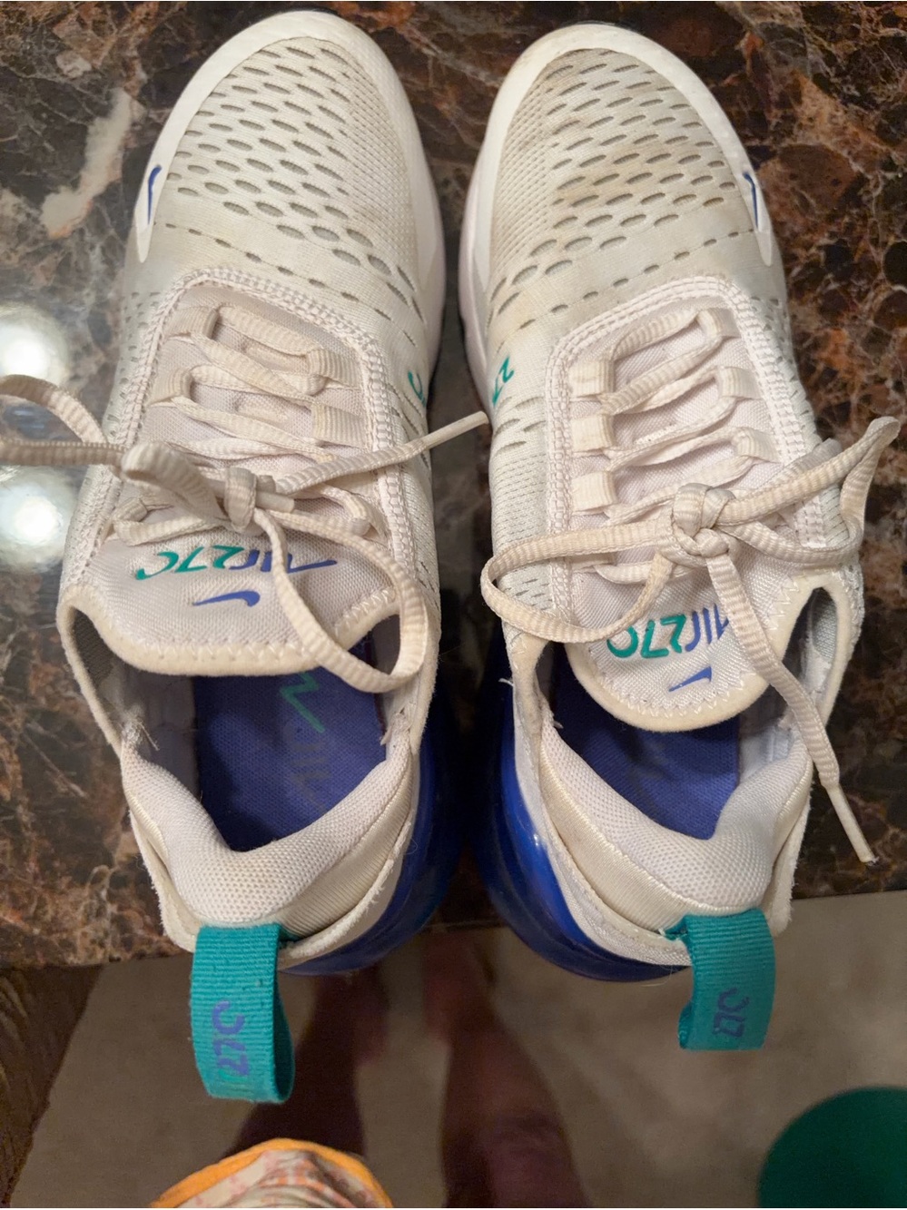 Nike Air Max 270 Women’s Sneakers – White / Stadium Green / Blue